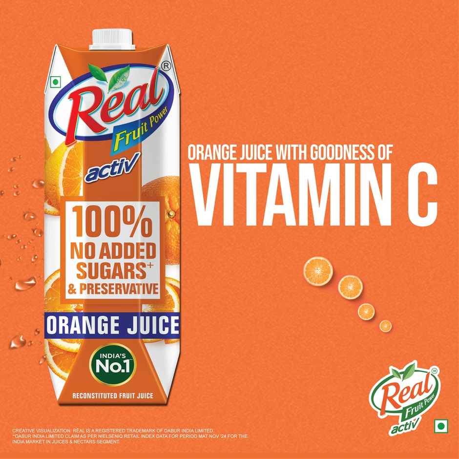 Dabur Real Activ Orange Juice | Fresh & Fruity