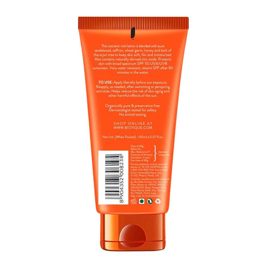 Biotique Sandalwood Sunshield SPF 50 Lotion