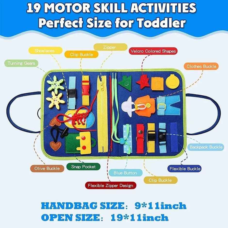 Toyshine Montessori Busy Board Sensory Toy | For Kids of Age 3 and Above