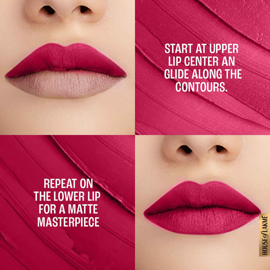 Lakme 9to5 Powerplay Priming Matte Lipstick, Lasts 16hrs, Rose Day