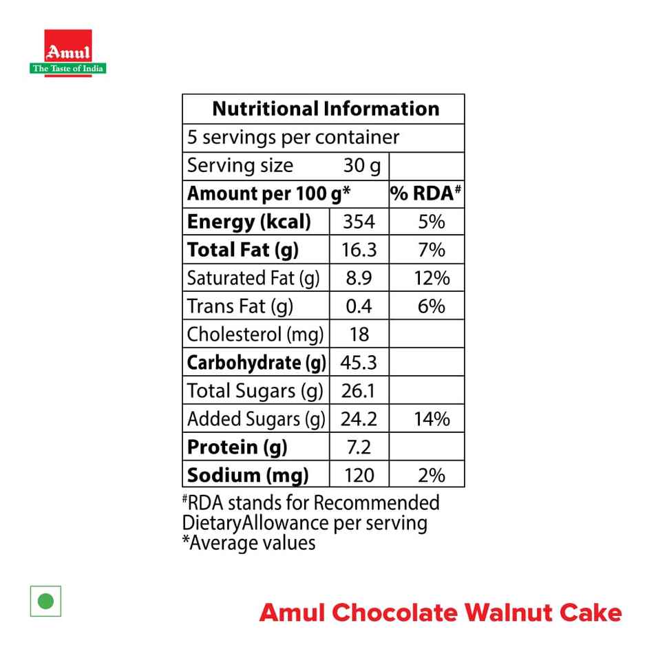 Amul Butter Cake Choco Walnut