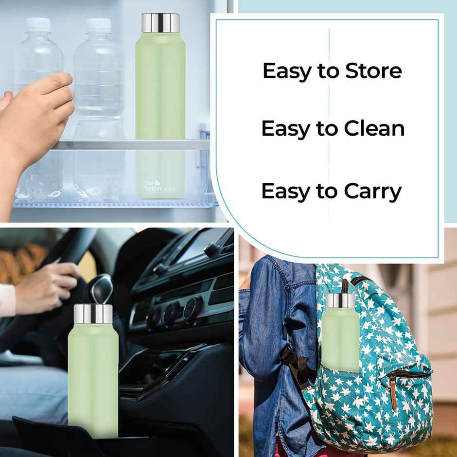 The Better Home Stainless Steel Water Bottle For Home | Green | 1 L