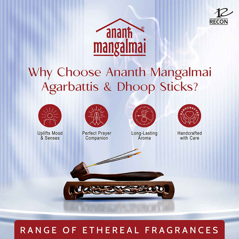 Ananth Mangalmai Rose Agarbatti Incense Stick for Pooja, Worship, Prayer & Fragrance