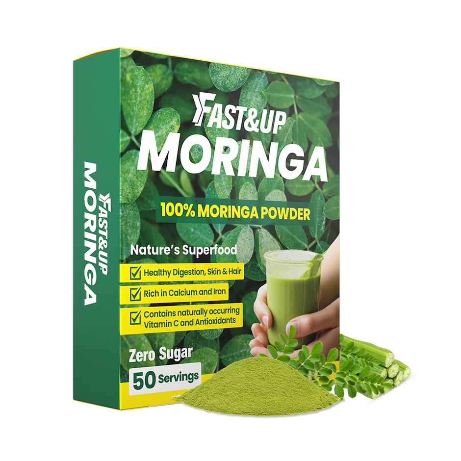 Fast&Up Pure Moringa Powder For Healthy Digestion, Skin & Hair Health