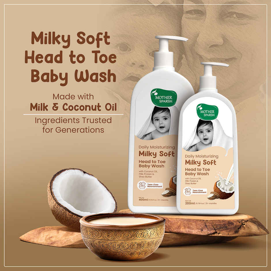 Mother Sparsh Milky Soft Head to Toe Baby Wash