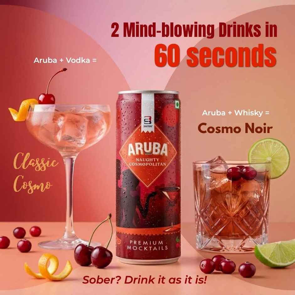 Aruba- Naughty Cosmopolitan | Refreshing Mocktail By 3 Sisters