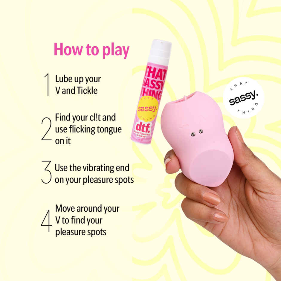 That Sassy Thing Tickle Tongue Personal Massager - Pastel Pink