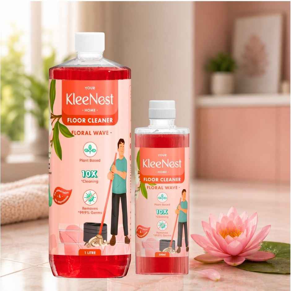 Kleenest Floral Wave Natural Plant Based Floor Cleaner, LABSA Free