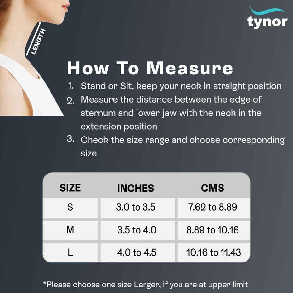 Tynor Cervical Collar Hard Adjustable White S