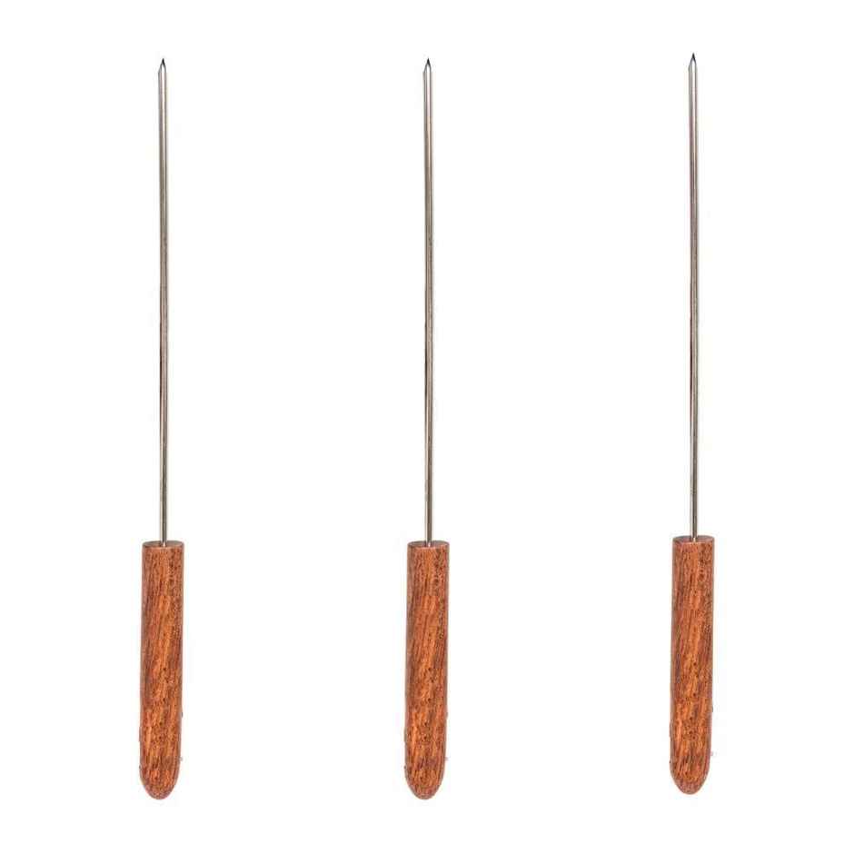 Trustbasket Premium Stainless Steel Skewers (Set Of 3) | Rustproof Bbq Kabab Skewers