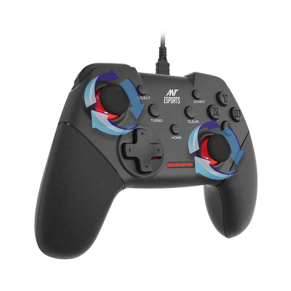 Ant Esports GP100 Controller Joysticks for PC (Windows 7/8/8.1/10) / PS3 / Andriod/Steam Gaming Wired Gamepad - Black