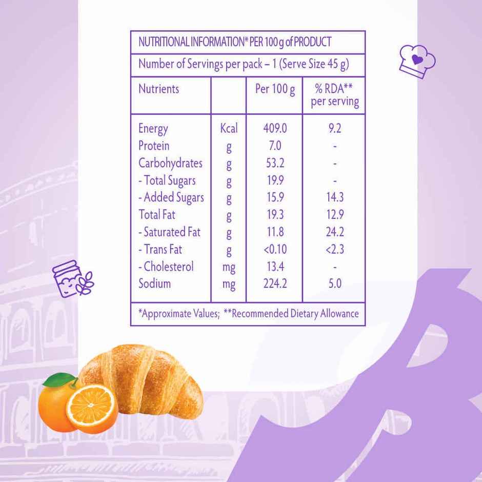 Bauli Moonfils Croissants Orange Egg | Soft & Filled