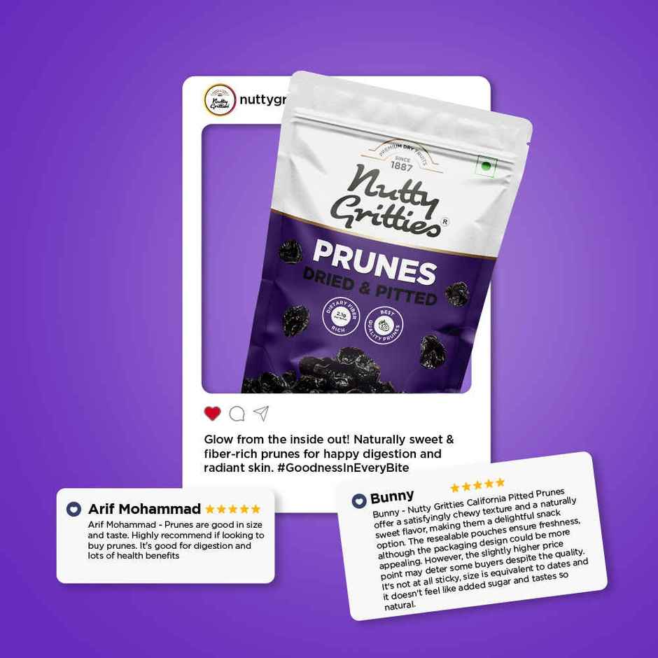 Nutty Gritties Premium Soft & Juicy Pitted Prunes