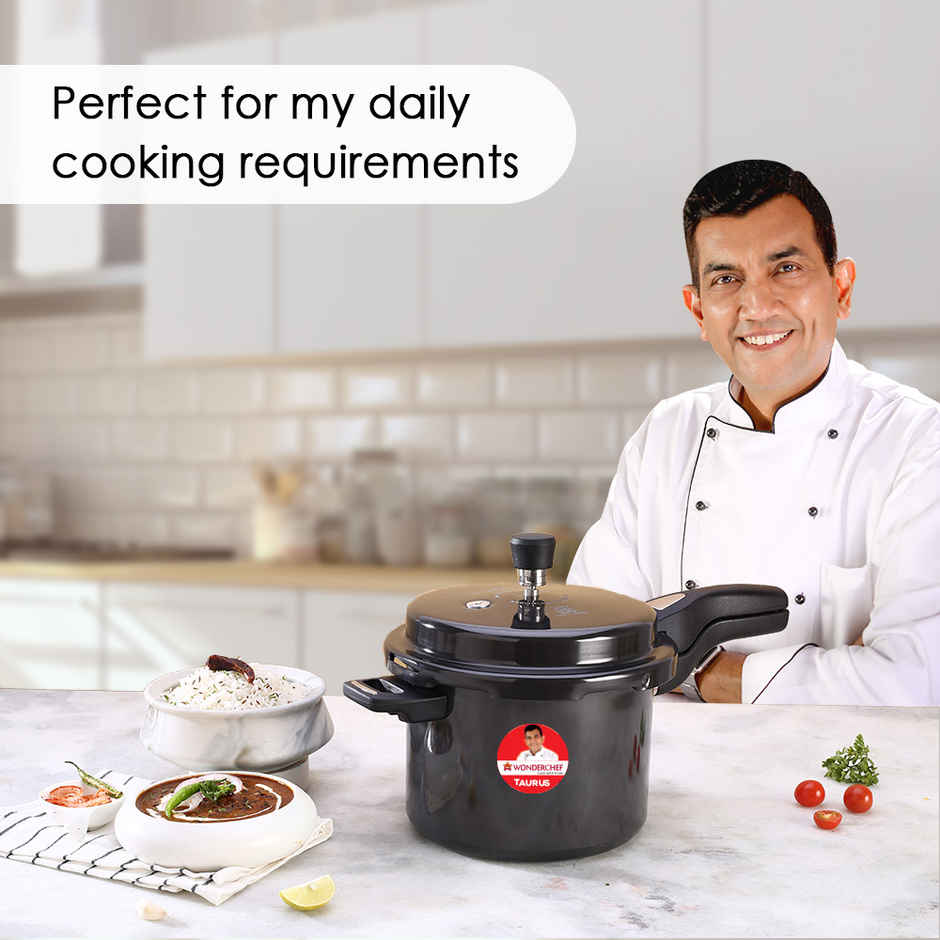 Wonderchef Taurus Hard Anodized Outer Lid Pressure Cooker 5 L