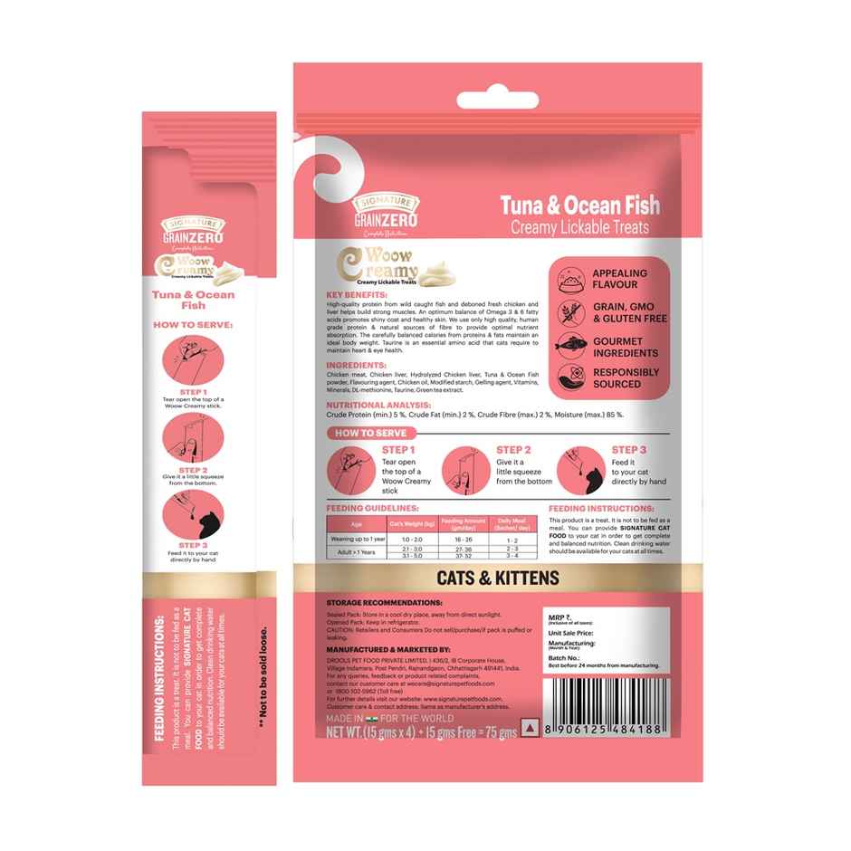 Grain Zero Creamy Lickable Cat Treat - Tuna & Ocean Fish