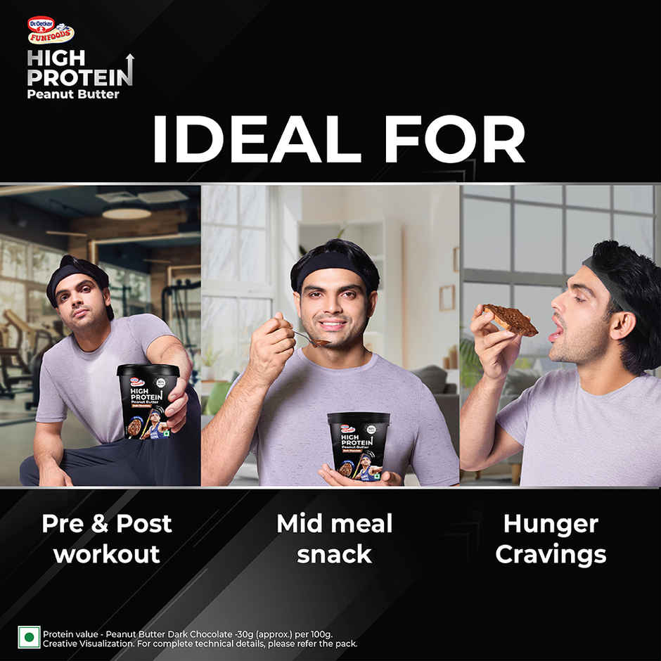 Dr. Oetker FunFoods High Protein Peanut Butter Dark Chocolate Crunchy