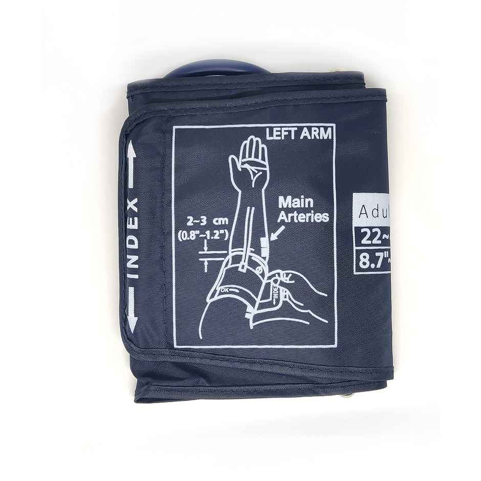 Sahyog Wellness Single Tube Extra Long XXL Size Blood Pressure Monitor Machine Cuff - Dark Blue