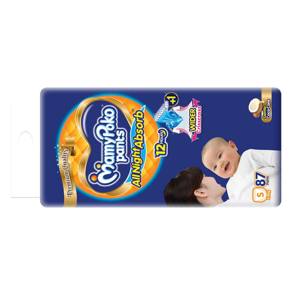 Mamypoko All Night Absorb Pant Style Diaper | S | 87 pcs