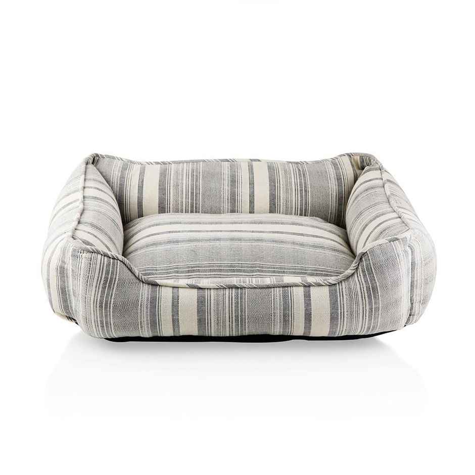 Pawpourri Dog Bed Grey Yarn Dyed Cuddler | M-L