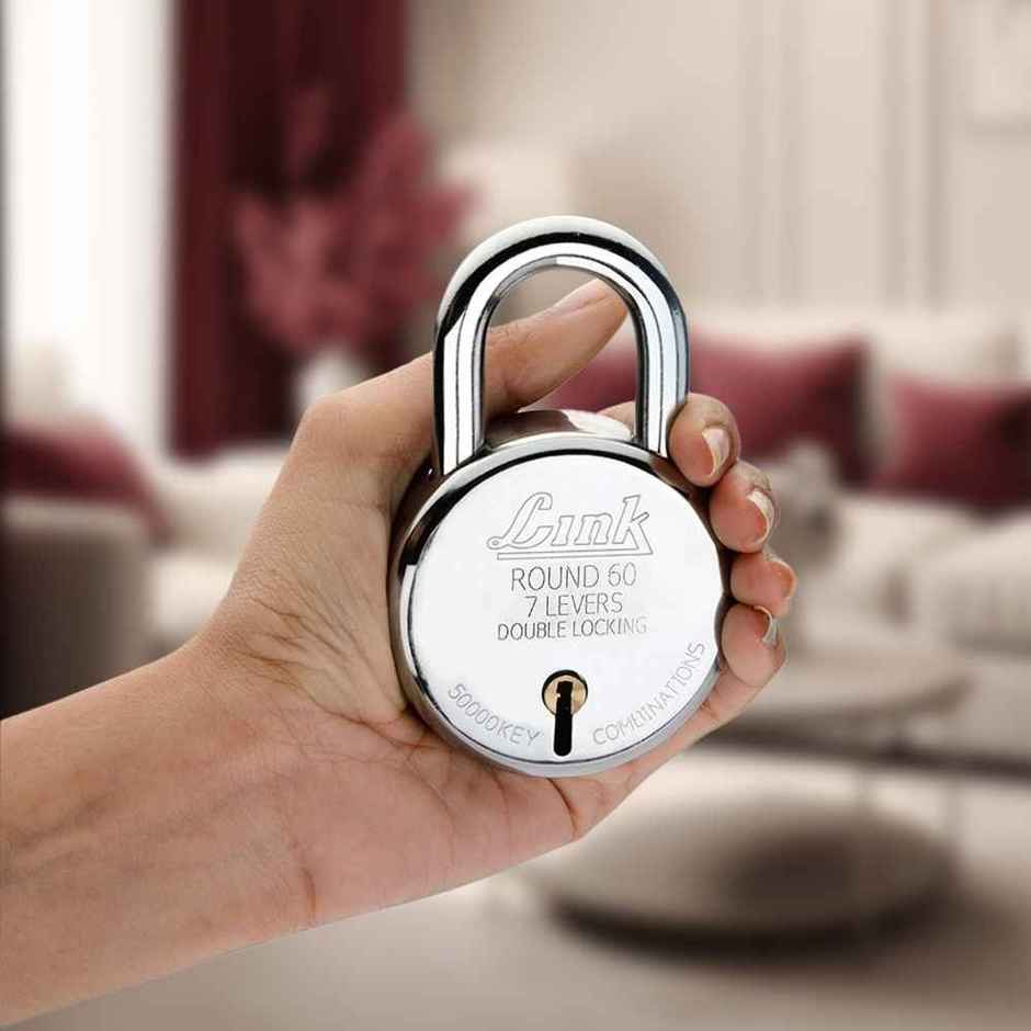 Link Stainless steel New Round 60 mm Padlock