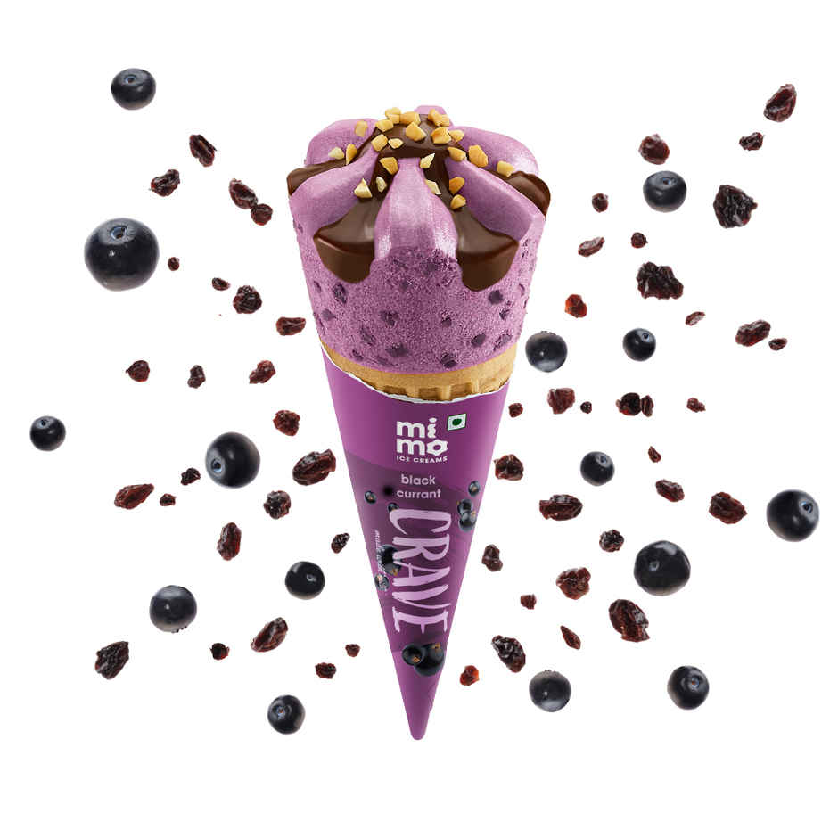 Mimo Crave Cone Black Currant Ice Cream | Creamy & Enjoyable