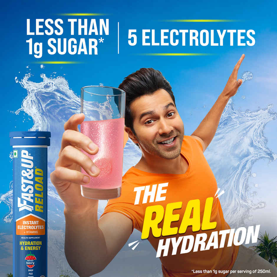 Fast&Up Reload Low Sugar Instant Hydration With 5 Essential Electrolytes | Berry