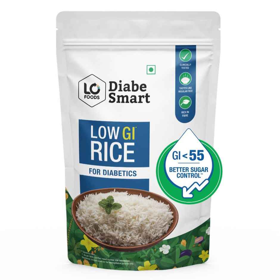DiabeSmart Low GI Rice - Sona Masoori Diabetic Care White Rice for Sugar Control