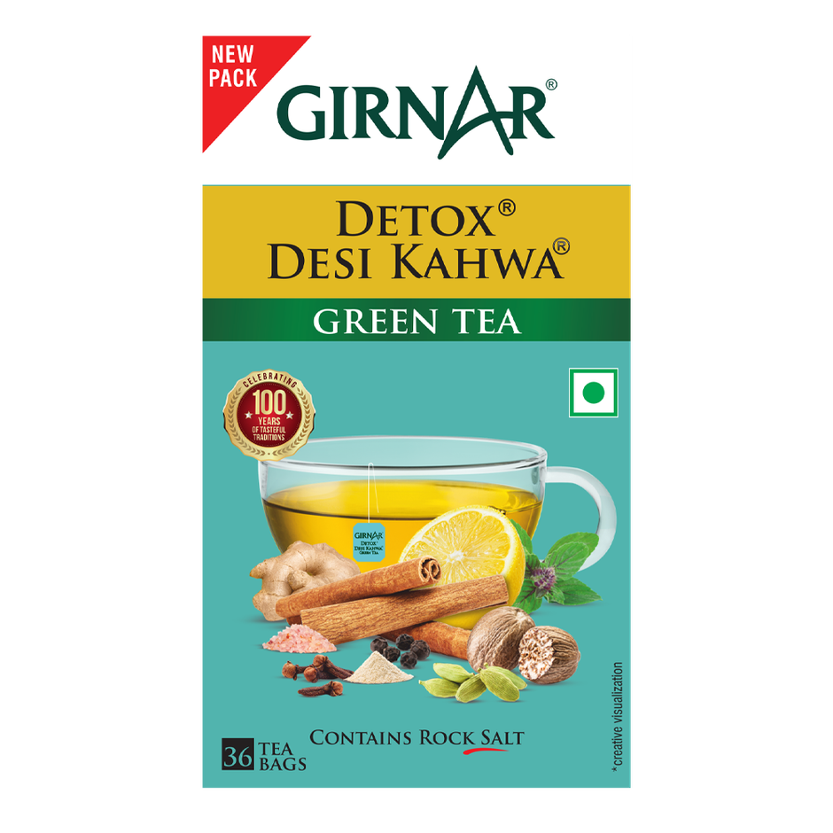 Girnar Detox Desi Kahwa Green Tea Bags