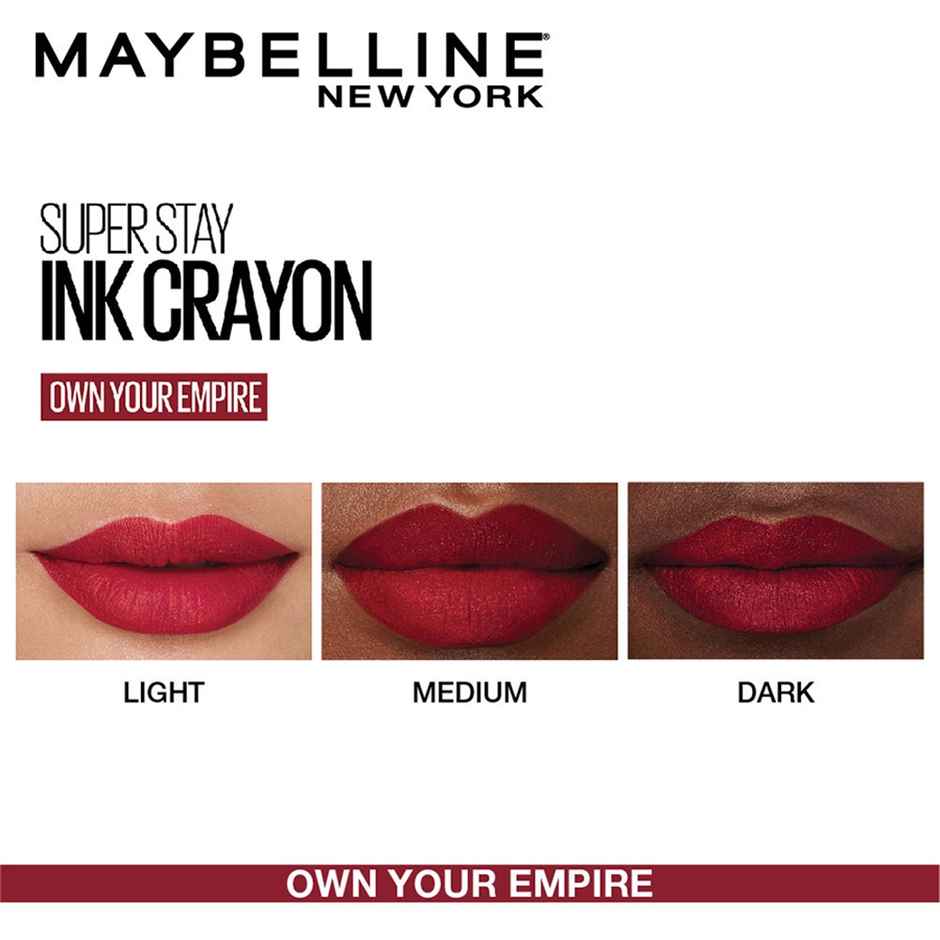 Maybelline New York Super Stay Crayon Lipstick - 50 Own Your Empire