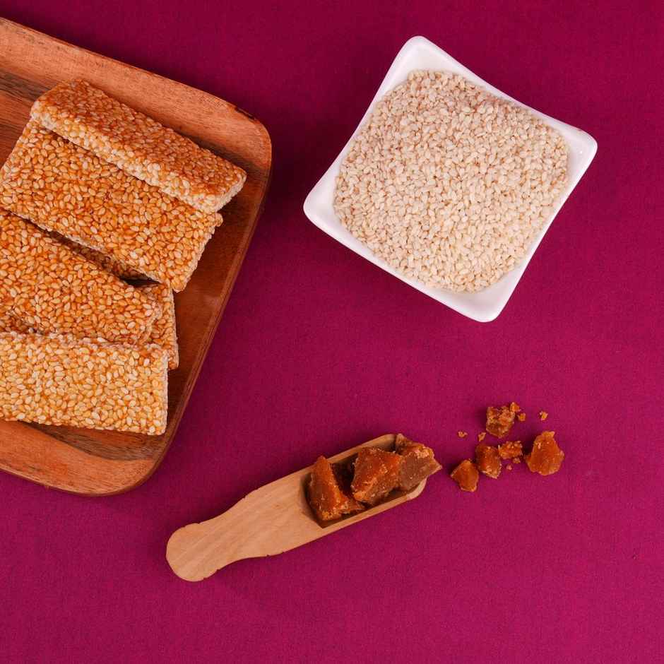 Sesame (Til) Chikki, 30 Pcs, By GO DESi