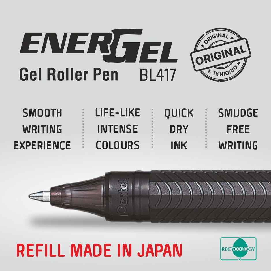 Pentel BL417 Energel Blister Ink Blue Black