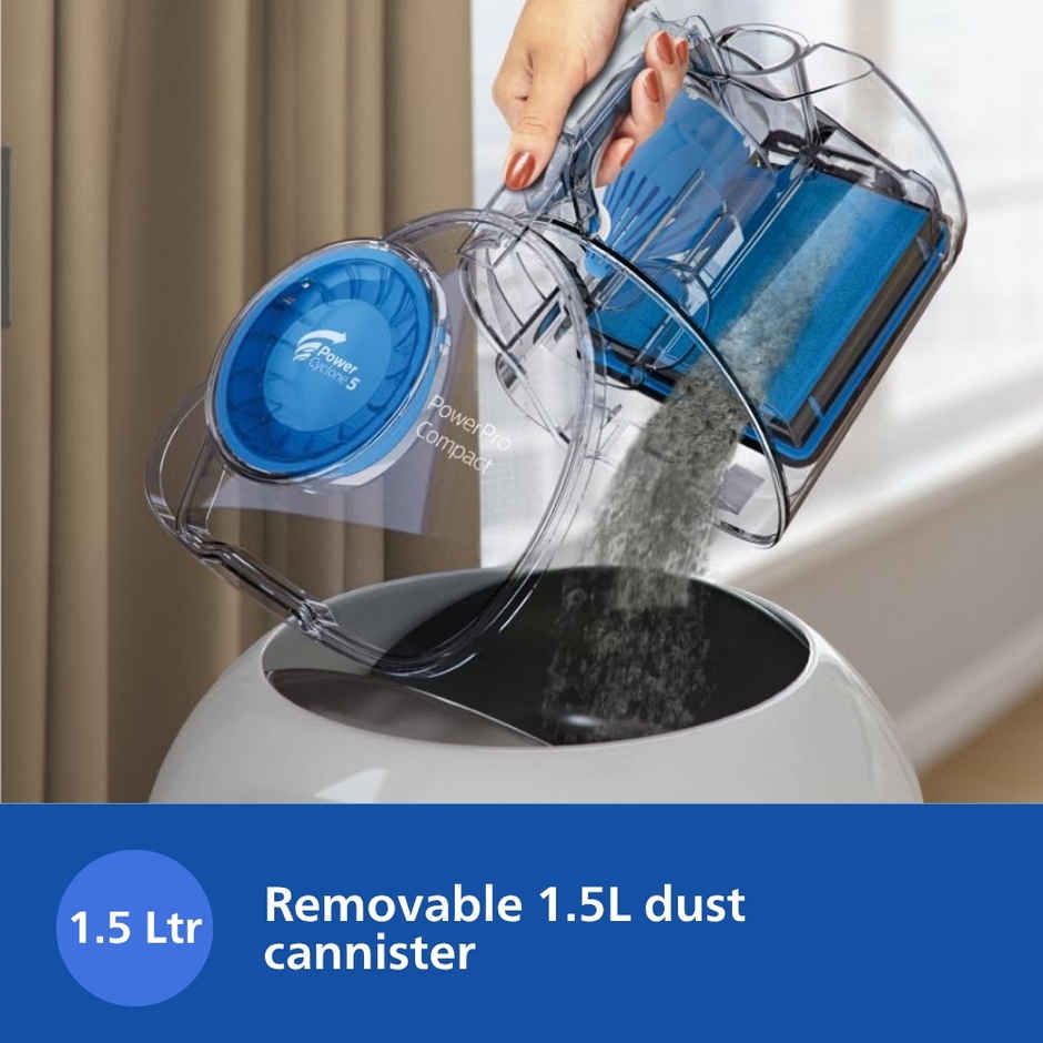 Philips Powerpro Fc9352/01-Compact Bagless Vacuum Cleaner For Home, 1900Watts