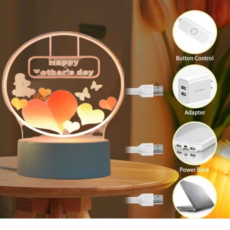 Hashwow Round Acrylic Lamp Gifts for Happy Mothers Day