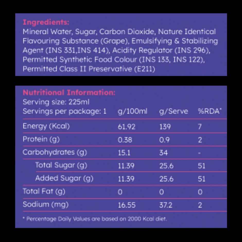 Dobra Pop Goli Grape Soda | Carbonated Beverage