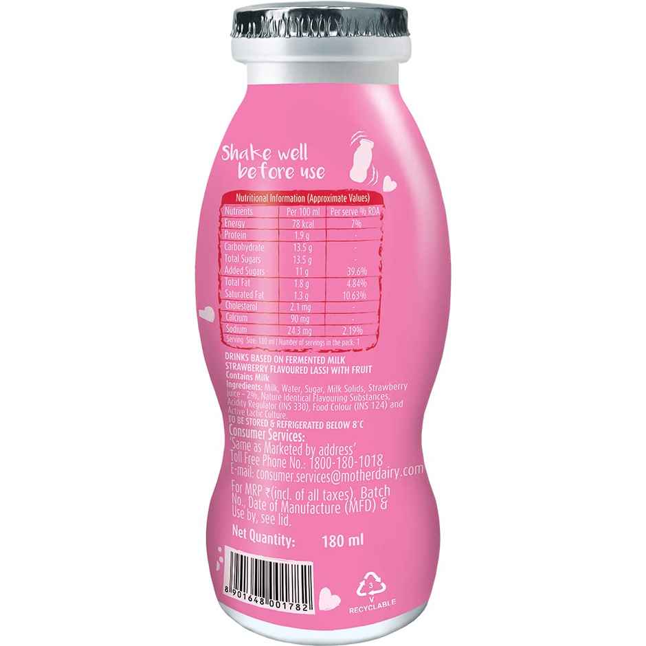 Mother Dairy Strawberry Lassi  Combo 