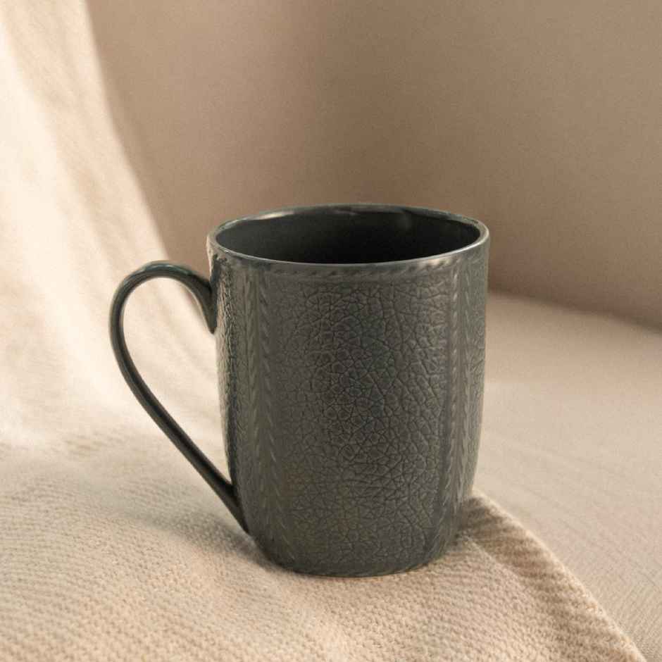 Borosil Porcelia Elva Slate Tea Coffee Porcelain Mug Set Microwave Dishwasher Safe