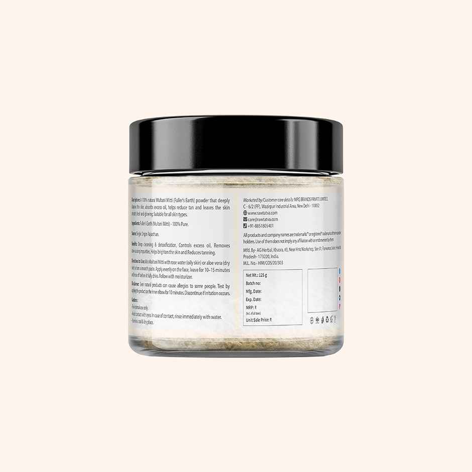 Rawtatva | Multani Mitti Powder For Skin And Hair | Controls Acne & Excess Oil