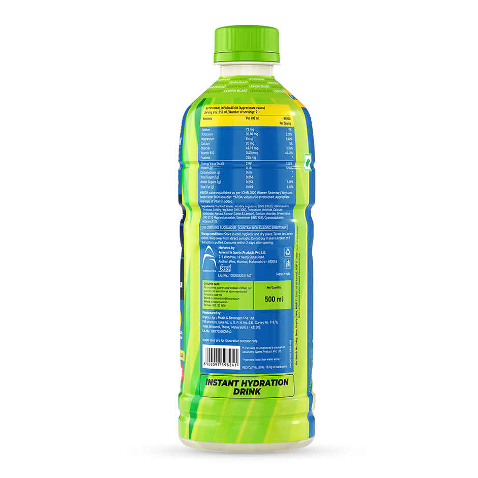 Fast&up Reload Low Sugar Hydration Energy Drink with Electrolytes | Tasty Lemon Blast