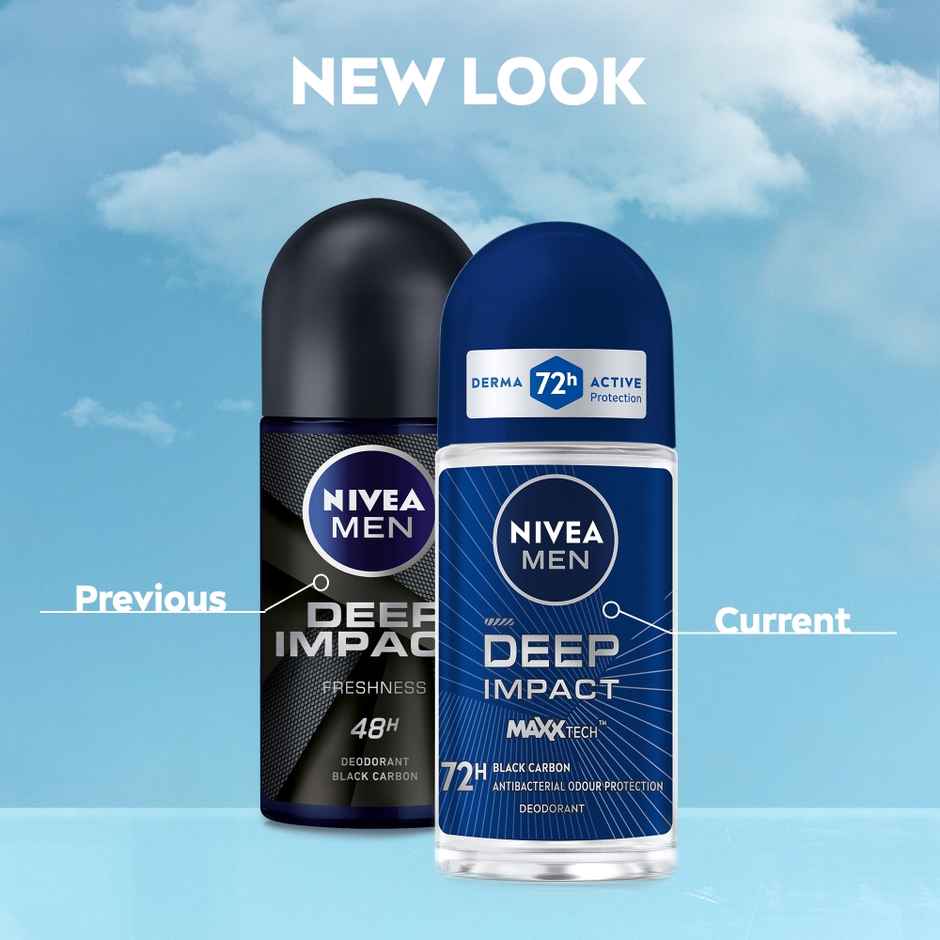 NIVEA MEN Deep Impact MaxxTech 72h Deodorant Roll-on - For MEN
