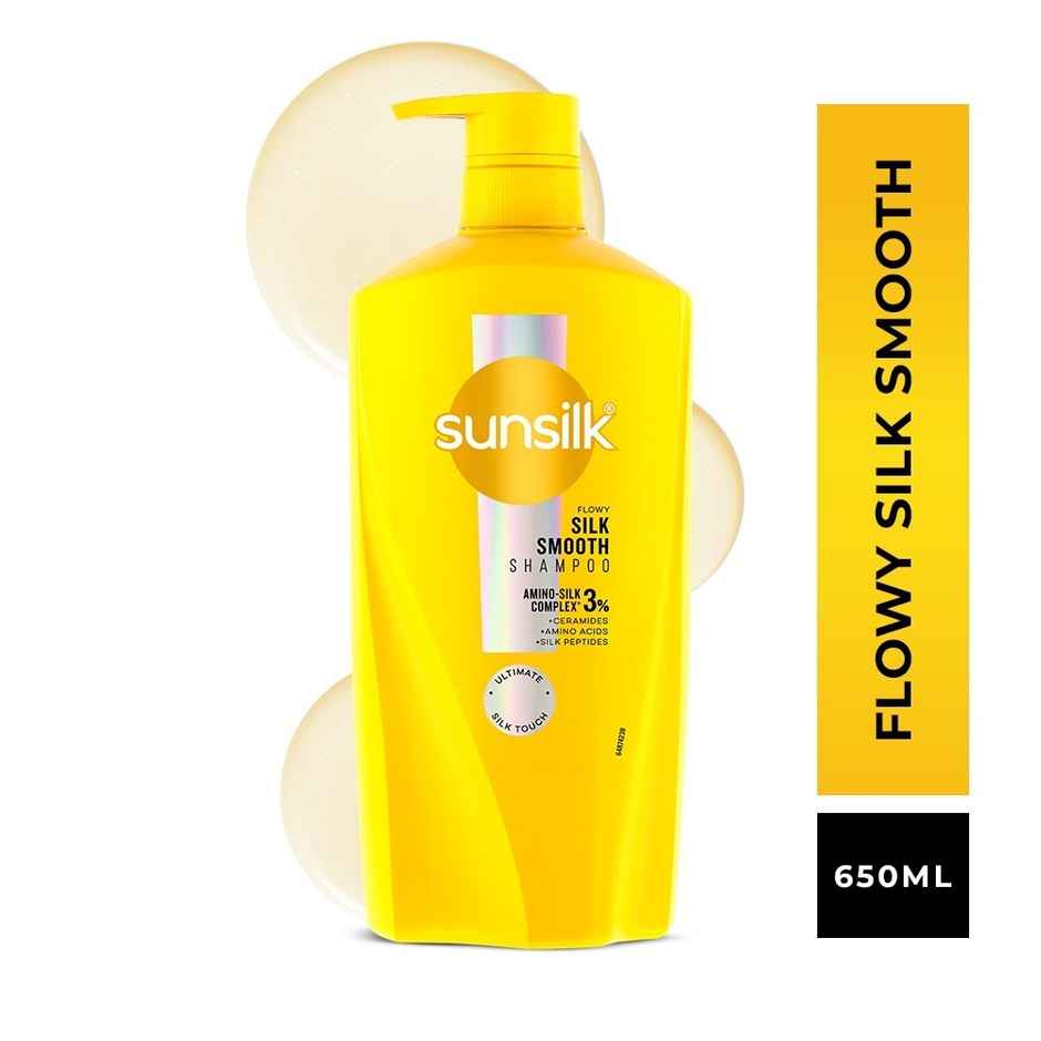 Sunsilk Flowy Silk Smooth Shampoo With Egg Protein Almond Oil & Vitamin C