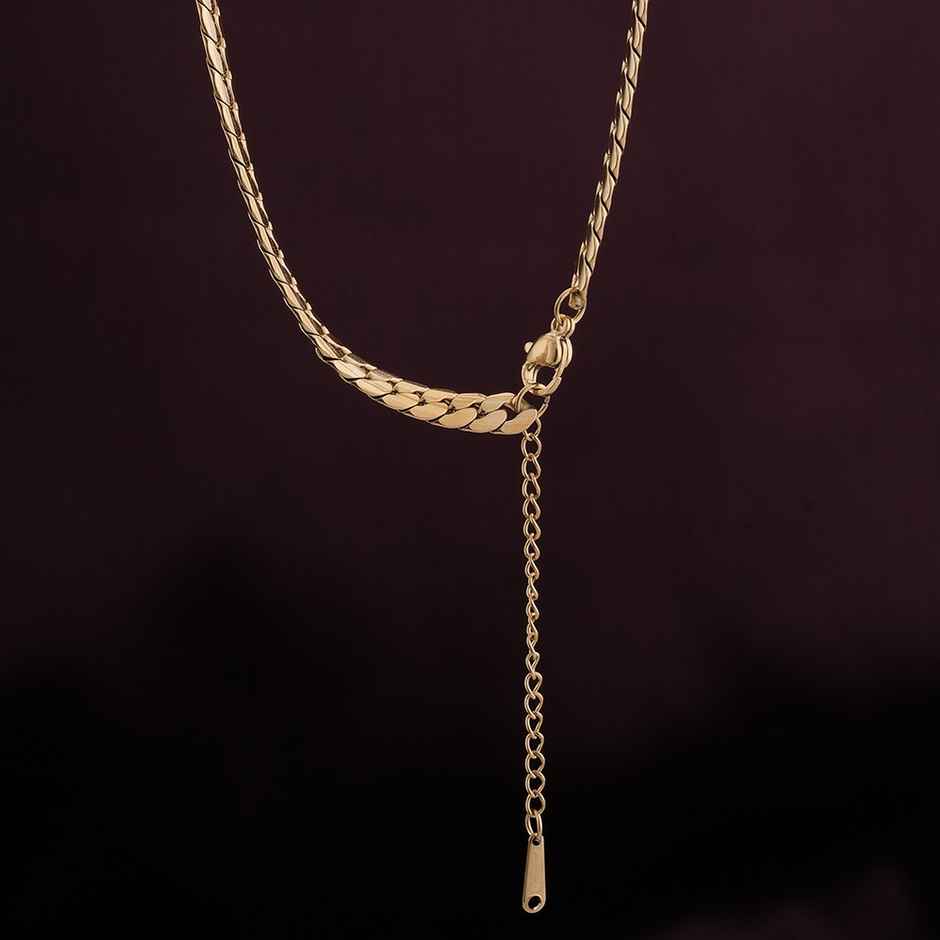 Palmonas Cuban Chain Hollow Heart Necklace