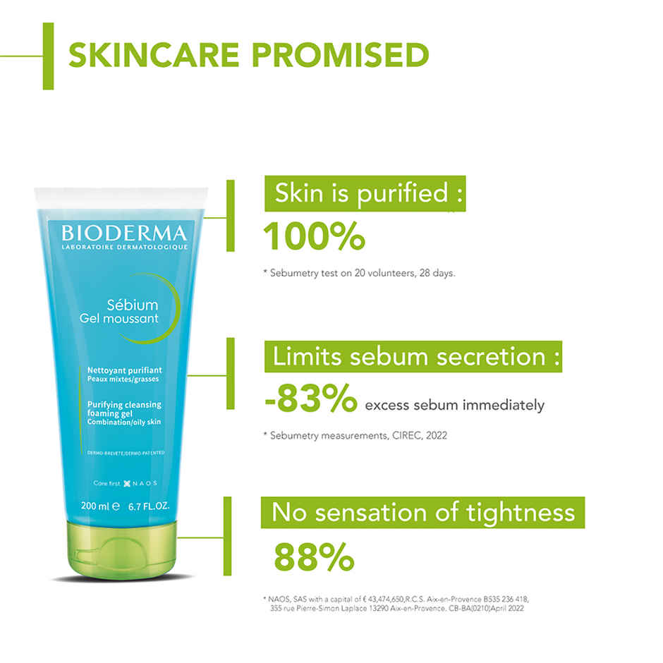 Bioderma Sebium Moussant Purifying Cleansing Gel
