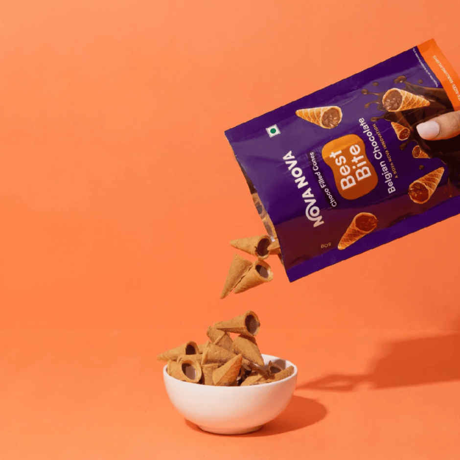 Nova Nova Best Bite - Belgian Chocolate(50gms) & Kwality Wall'S Shameless Vanilla Tub(700ml) Combo