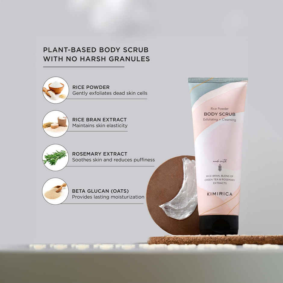Kimirica Rice Powder Body Scrub | Tube