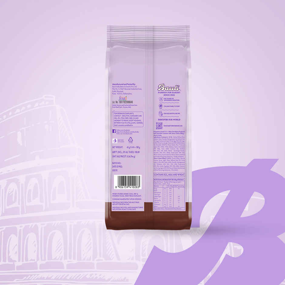 Bauli Moonfils Croissant Chocolate Combi (Pack Of 4)