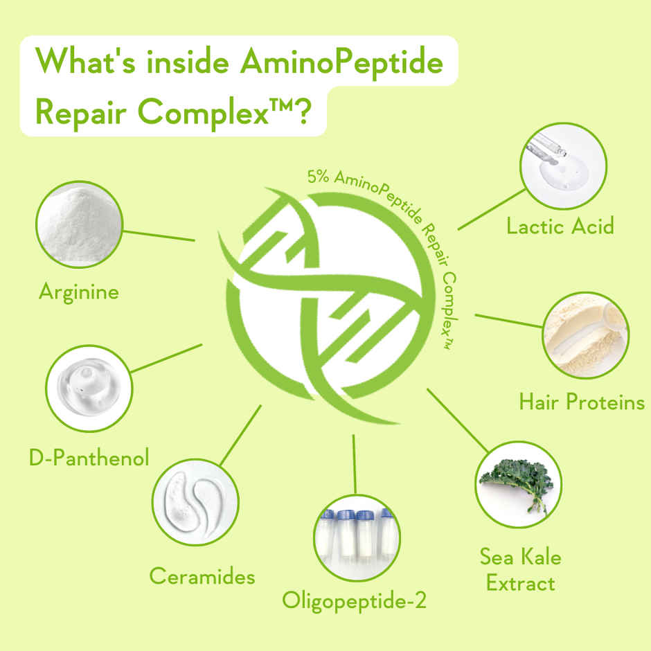 Wishcare Triple Bond Repair Shampoo - 5% Aminopeptide Complex & Pca - Repairs Damaged & Frizzy Hair