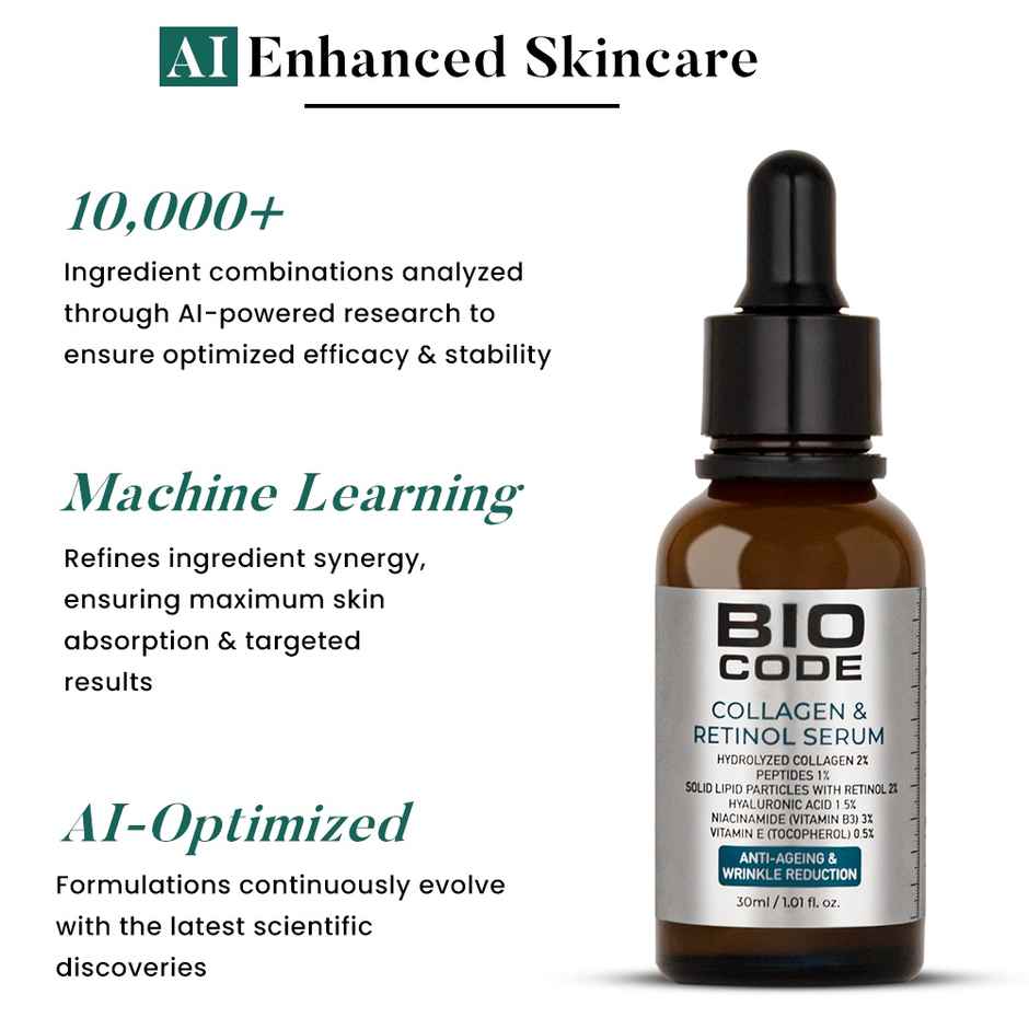 Bio Code Collagen & Retinol Serum - Advanced Anti-Aging | AI-Enhanced Formula