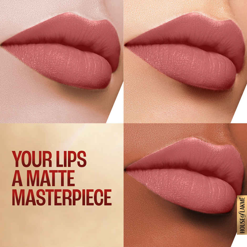 Lakme 9to5 Powerplay Priming Matte Lipstick | Lasts 16 hrs | Red Rust