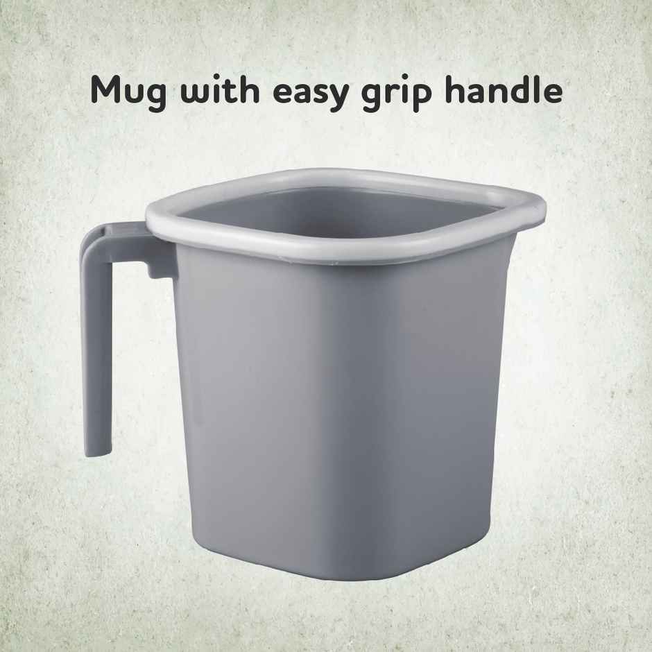 Ratan Plasticware Premia Pack of 1 Mug 1.5L -Daiso Grey