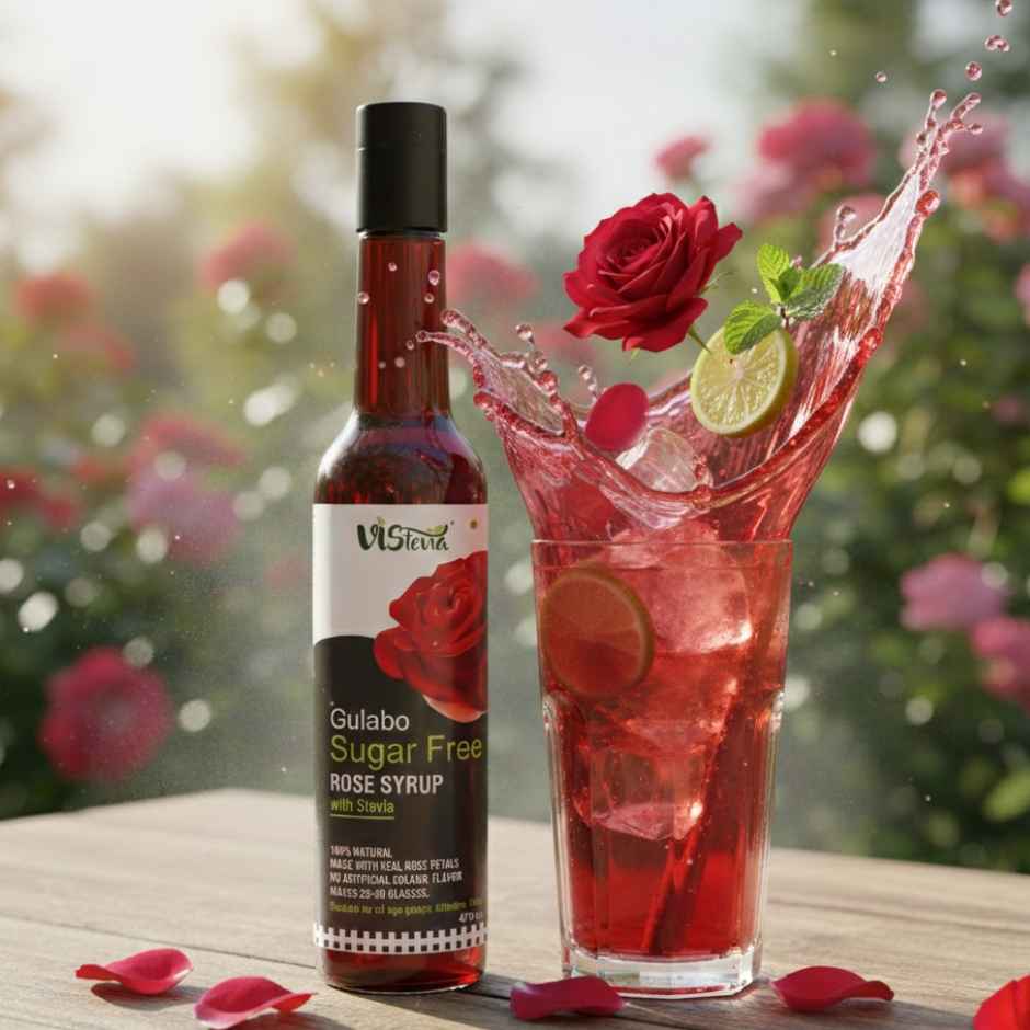 Vistevia Gulabo Sugar Free Rose Syrup